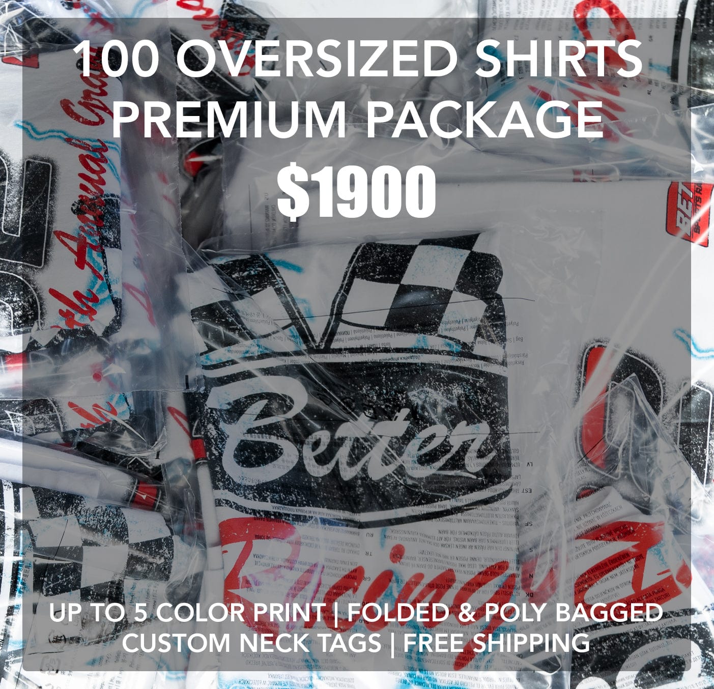 100 Oversized Shirts Premium Package Deal